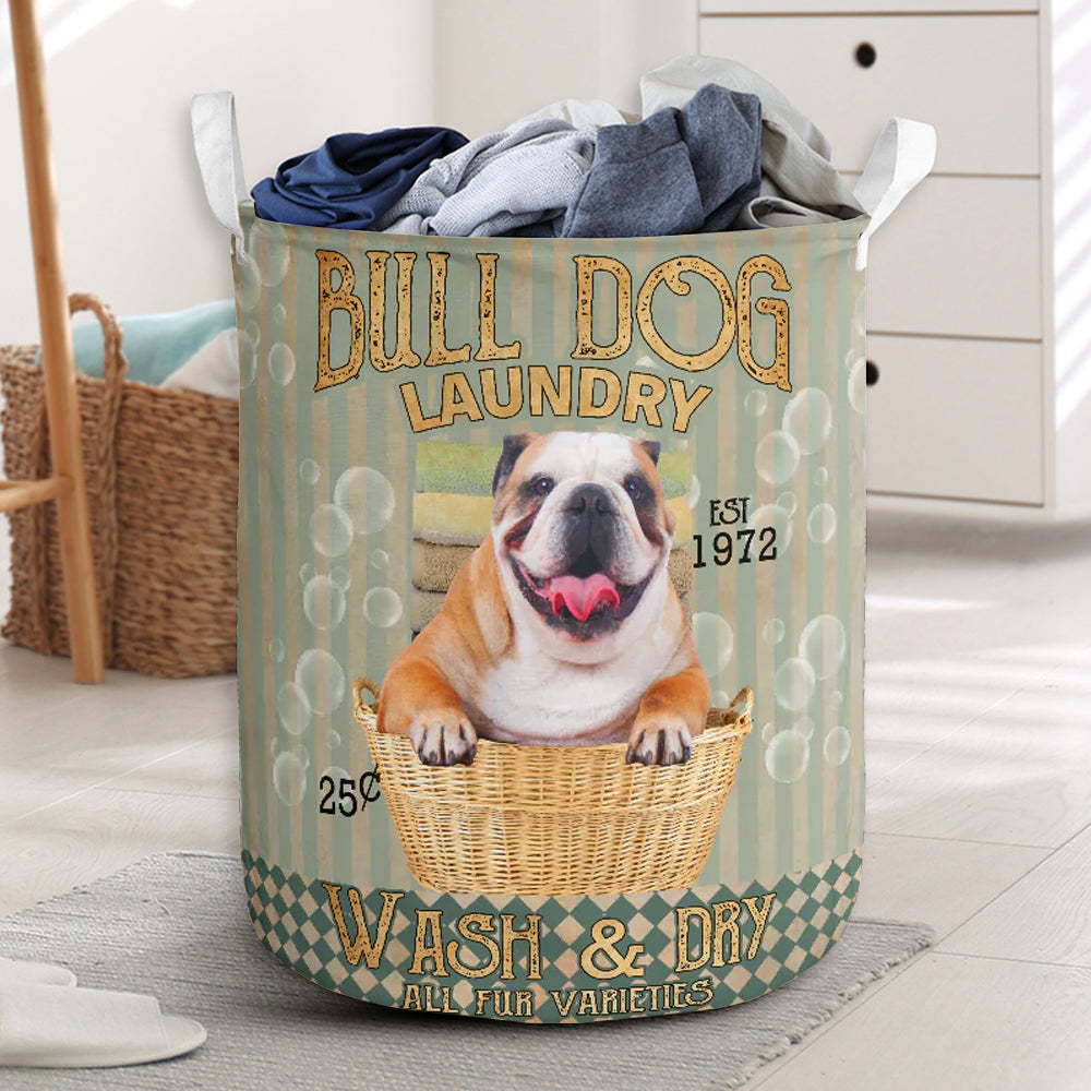 Bulldog Wash And Dry Laundry Basket For Room Home Organizer