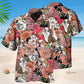 Floral Bulldog Hawaiian Shirt For Coastal Travel, Casual Events, And Comfortable Summer Wear