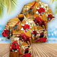 Bull Hawaiian Shirt With Detailed Graphic For Island Holidays Summer Parties And Casual Outdoor Wear