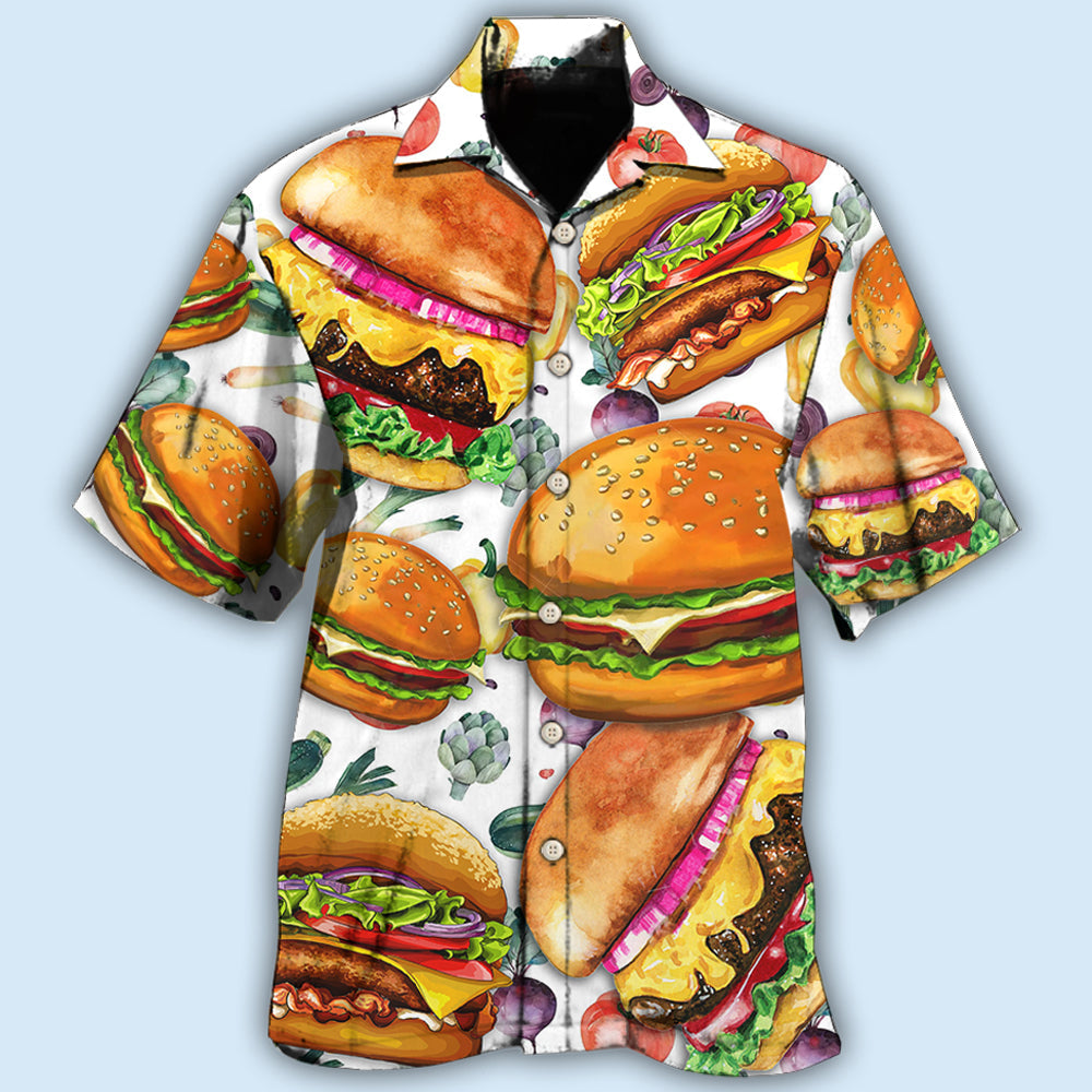 Food Big Burger Hawaiian Shirt For Poolside Relaxation And Sunny Getaways