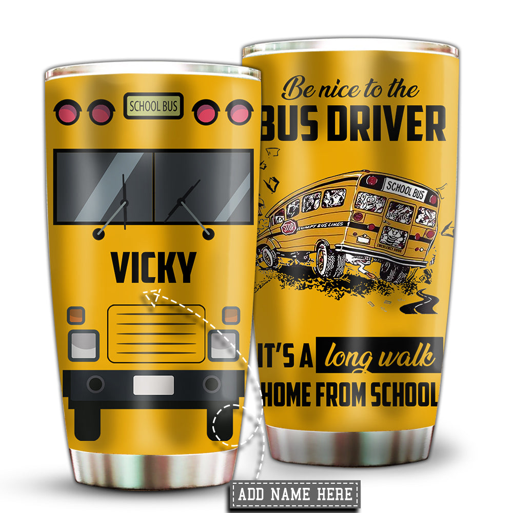 School Bus Lover Bus Driver Appreciation 20 Oz Tumbler For Coffee Travel And Daily Drinks