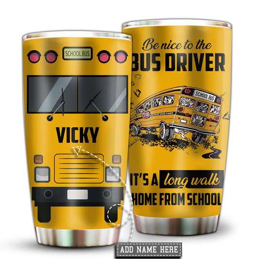 School Bus Lover Bus Driver Appreciation 20 Oz Tumbler For Coffee Travel And Daily Drinks