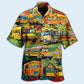 Green School Bus Stop Talking Driver Hawaiian Shirt For Warm Weather Adventures And Everyday Comfort