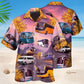 Bus Driver Purple Hawaiian Shirt For Coastal Travel, Casual Events, And Comfortable Summer Wear