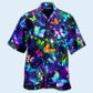 Colorful Dark Butterfly Hawaiian Shirt For Poolside Relaxation And Sunny Getaways