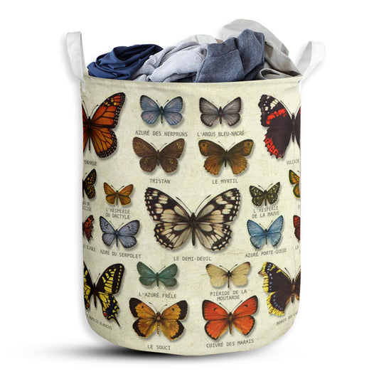 Small Size Butterfly All Types Colorful Laundry Basket For Bathroom Bedroom Storage