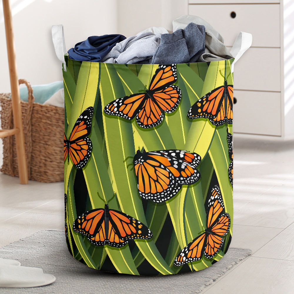 Butterfly Art Gourds Style Laundry Basket For Room Home Organizer