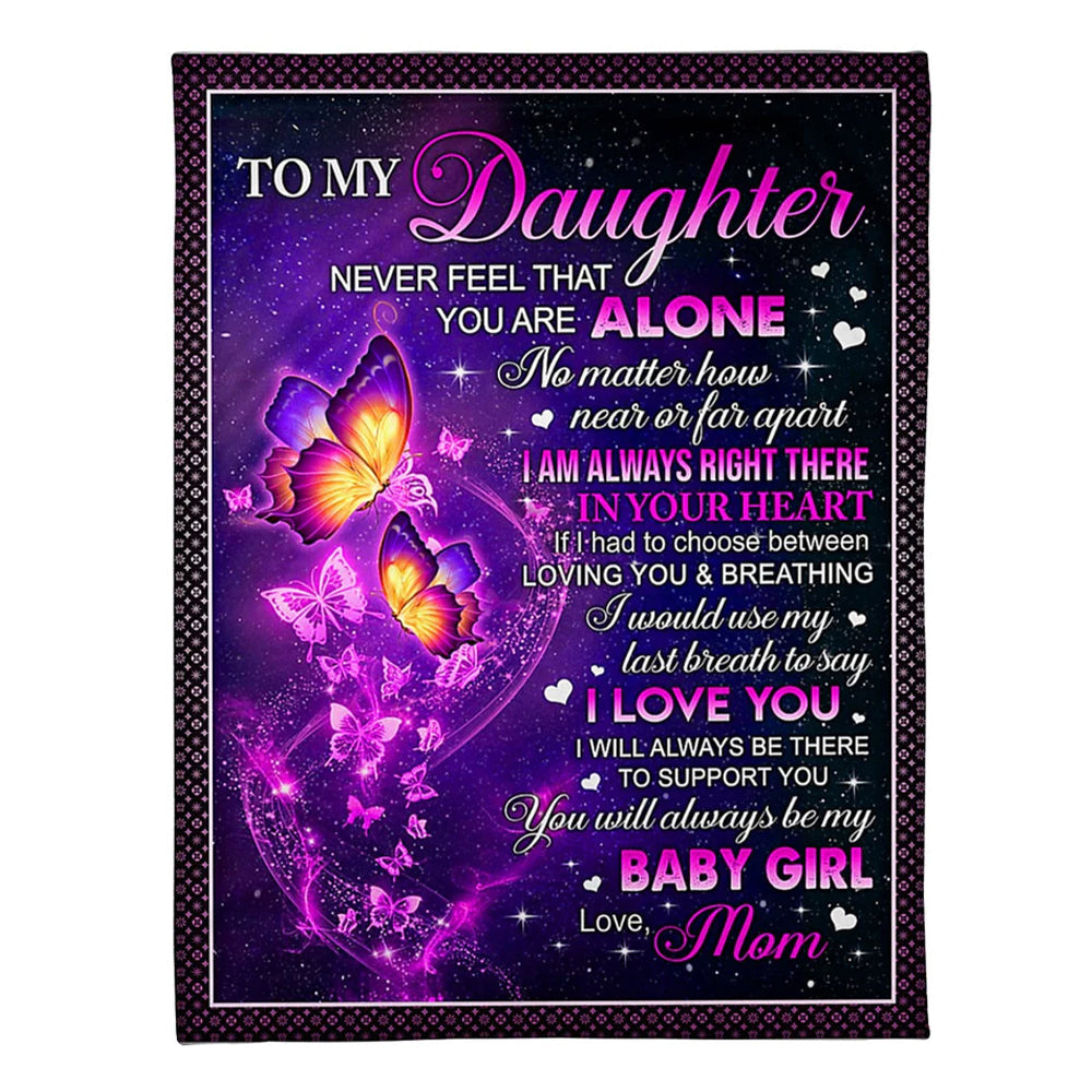 Butterfly Baby Girl Gift For You Flannel Blanket For Cozy Bedroom Sofa Decor