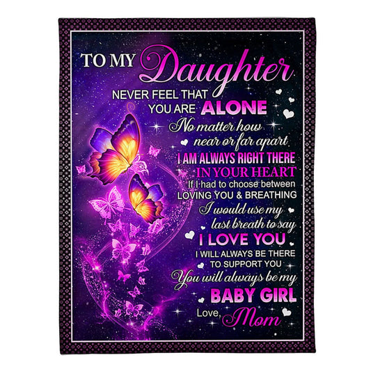 Butterfly Baby Girl Gift For You Flannel Blanket For Cozy Bedroom Sofa Decor