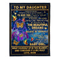 Butterfly Believe In Yourself Daughter Gift Flannel Blanket For Cozy Bedroom Sofa Decor