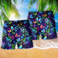 Colorful Butterfly Beach Shorts Pattern Detail For Beachside Relaxation And Vacation Ready Style