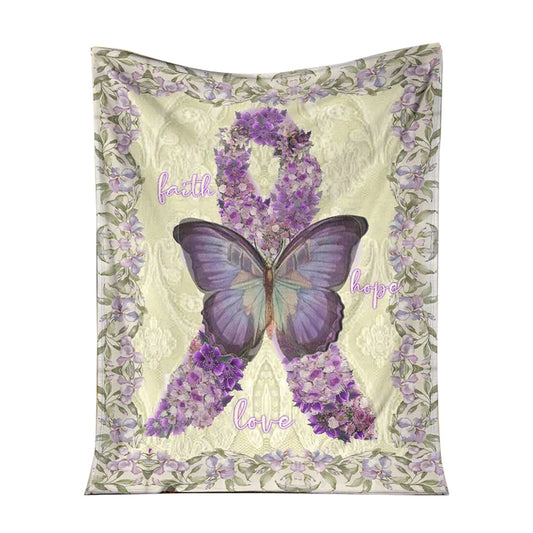 Cystic Fibrosis Awareness Flannel Blanket For Cozy Bedroom Sofa Decor