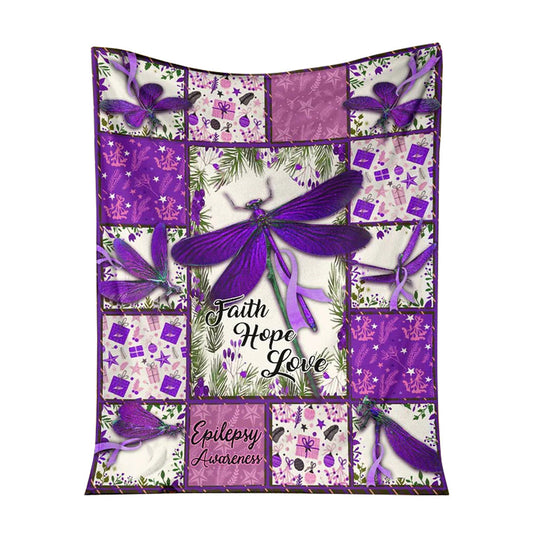 Epilepsy Awareness Butterfly Flannel Blanket For Cozy Bedroom Sofa Decor