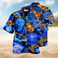 Butterfly Flower Glowing Blue Rose Hawaiian Shirt For Summer Vacation Beach Travel And Relaxed Casual Wear
