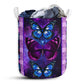 Small Size Butterfly Galaxy Purple Style Laundry Basket For Bathroom Bedroom Storage