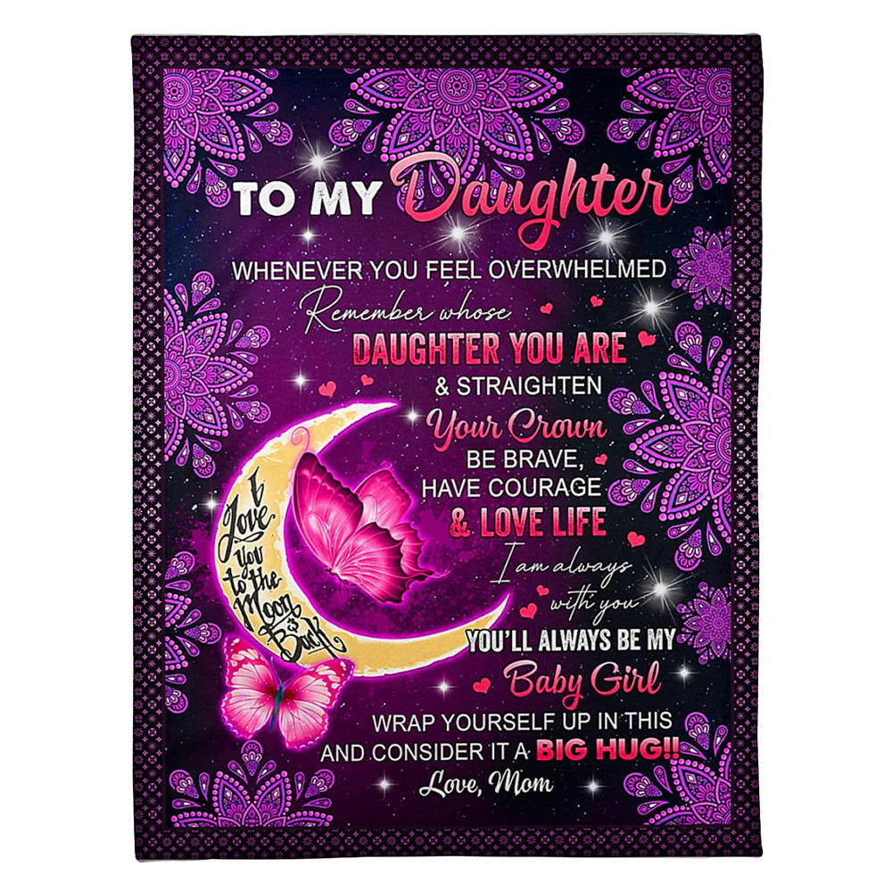 Butterfly I Am Always With You Daughter Gift Flannel Blanket For Cozy Bedroom Sofa Decor
