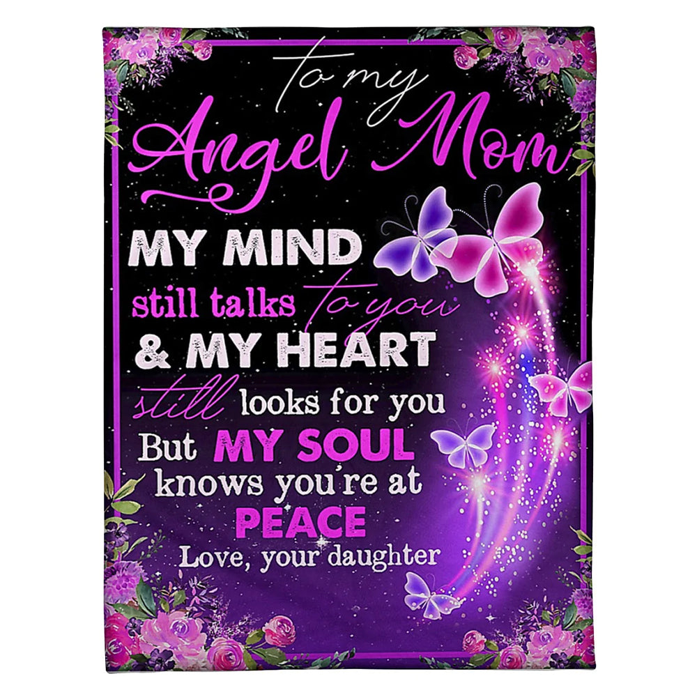 Butterfly I Love You To The Moon And Back Flannel Blanket For Cozy Bedroom Sofa Decor
