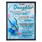 Butterfly Mom To Daughter Love Gift Flannel Blanket For Cozy Bedroom Sofa Decor