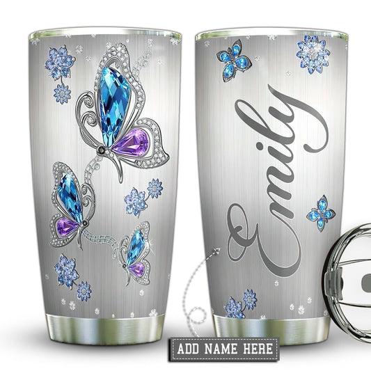Butterfly Jewelry Personalized 20 Oz Tumbler For Coffee Travel And Daily Drinks