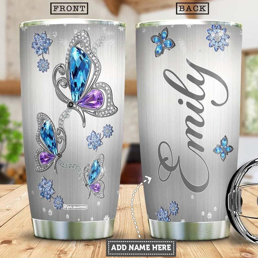Butterfly Jewelry Personalized 20 Oz Tumbler For Coffee Travel And Daily Drinks