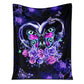 Butterfly Love Rose In The Night Flannel Blanket For Cozy Bedroom Sofa Decor