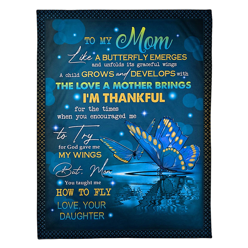 Butterfly Love You Are The Best Flannel Blanket For Cozy Bedroom Sofa Decor
