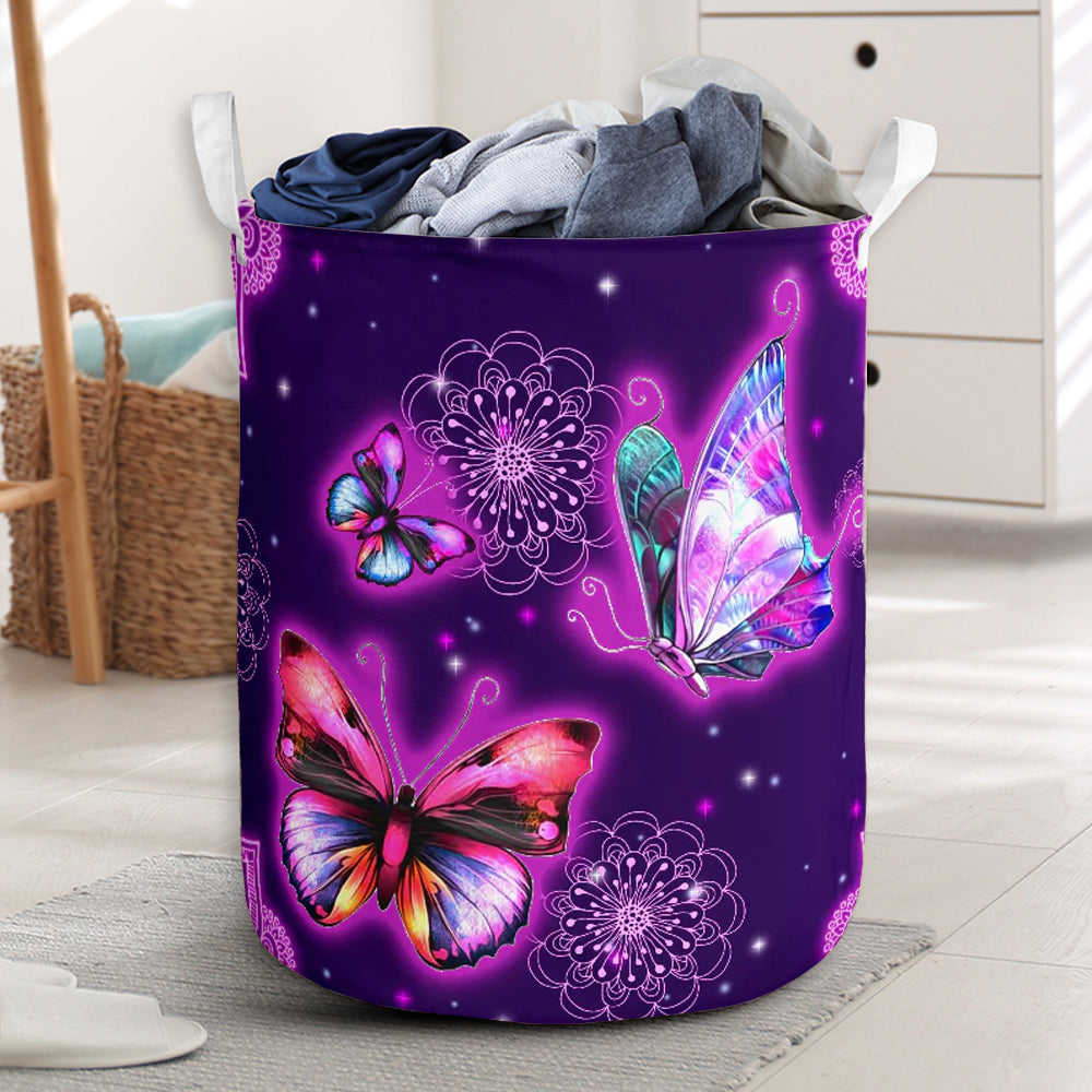 Butterfly Mandala Style Lover Laundry Basket For Room Home Organizer
