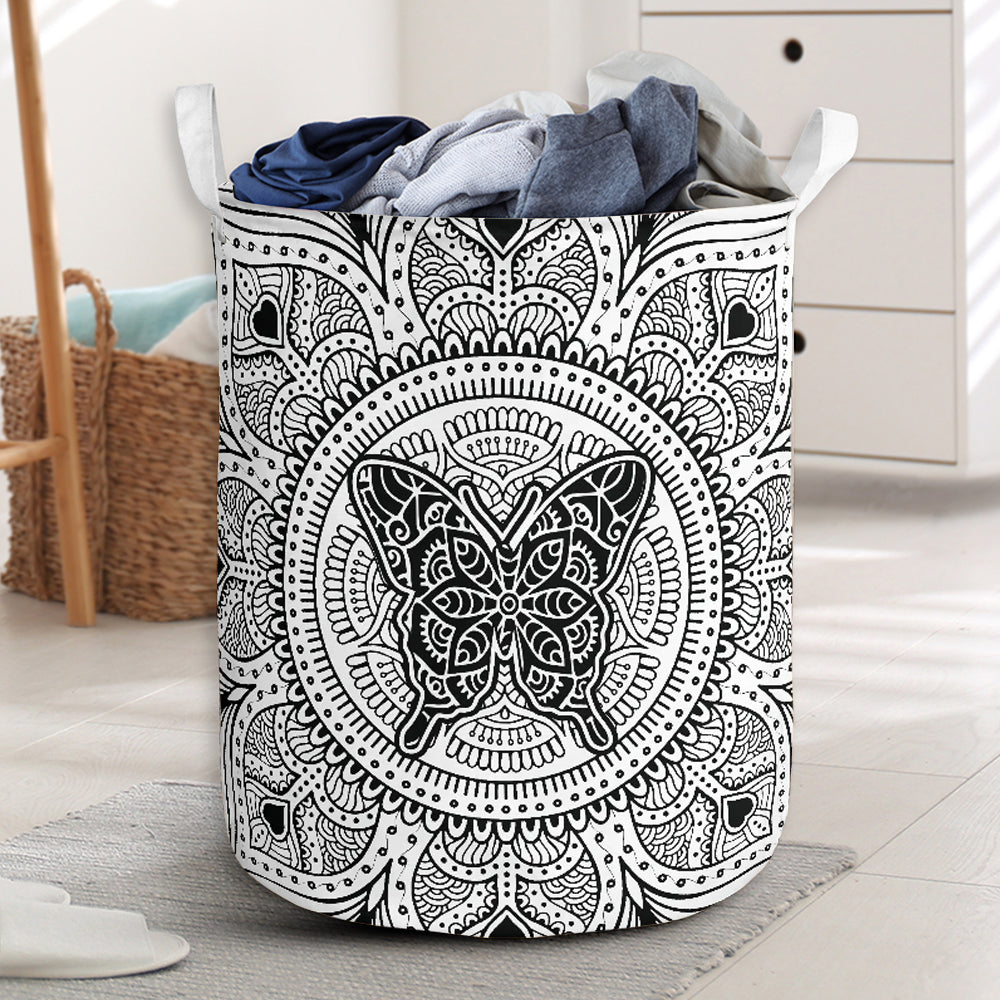 Butterfly Mandala Basic Lover Laundry Basket For Room Home Organizer