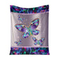 Butterfly Metal Pattern Flannel Blanket For Cozy Bedroom Sofa Decor