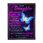 Butterfly Never Forget That I Love You Mom To Daughter Flannel Blanket For Cozy Bedroom Sofa Decor