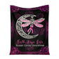 Breast Cancer Awareness Butterfly Flannel Blanket For Cozy Bedroom Sofa Decor