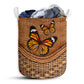 Small Size Butterfly Rattan Texture Lovely Style Laundry Basket For Bathroom Bedroom Storage