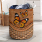 Butterfly Rattan Texture Lovely Style Laundry Basket For Room Home Organizer