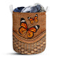 Small Size Butterfly Rattan Texture Laundry Basket For Bathroom Bedroom Storage