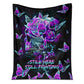 Hope Awareness Butterfly Flannel Blanket For Cozy Bedroom Sofa Decor