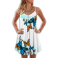 Many Butterfly Play Together V-Neck Sleeveless Cami Dress For Nature Lovers And Thoughtful Gifting