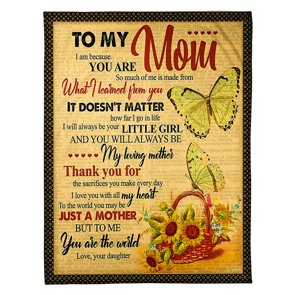 Butterfly To Me You Are Wonderful Flannel Blanket For Cozy Bedroom Sofa Decor