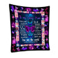 Butterfly To My Mom Flannel Blanket For Cozy Bedroom Sofa Decor