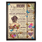 Butterfly To My Mom You Will Always Be My Loving Mom Flannel Blanket For Cozy Bedroom Sofa Decor
