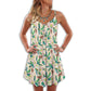 Butterfly Tropical V-Neck Sleeveless Cami Dress For Beach Trips And Resort Vacations