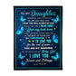 Butterfly Wherever Your Journey In Life Mom To Daughter Flannel Blanket For Cozy Bedroom Sofa Decor