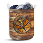 Small Size Butterfly Wood Vintage Laundry Basket For Bathroom Bedroom Storage