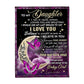 Butterfly You Way Back Home Daughter Gift I Love You Flannel Blanket For Cozy Bedroom Sofa Decor