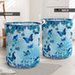 Butterfly Flower Blue Colorful Laundry Basket For Nursery Dorm And Home Storage