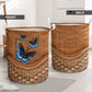 Butterfly Rattan Texture So Amazing Laundry Basket For Nursery Dorm And Home Storage