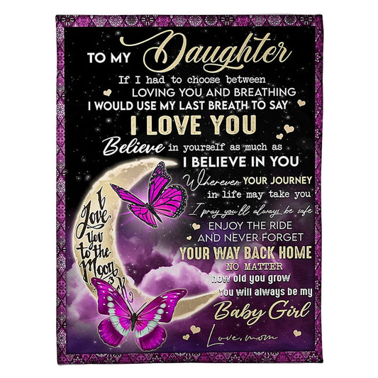 Butterfly You Way Back Home Flannel Blanket For Cozy Bedroom Sofa Decor
