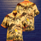Dragon Skull Fighting Desert Hawaiian Shirt For Summer Vacation And Beach Travel