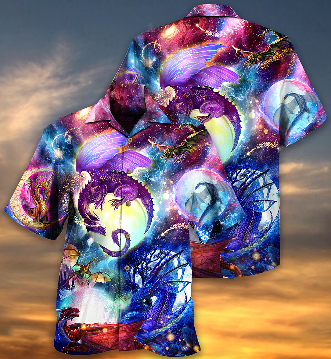 Dragon Galaxy Sky Hawaiian Shirt For Summer Events And Casual Outdoor Wear