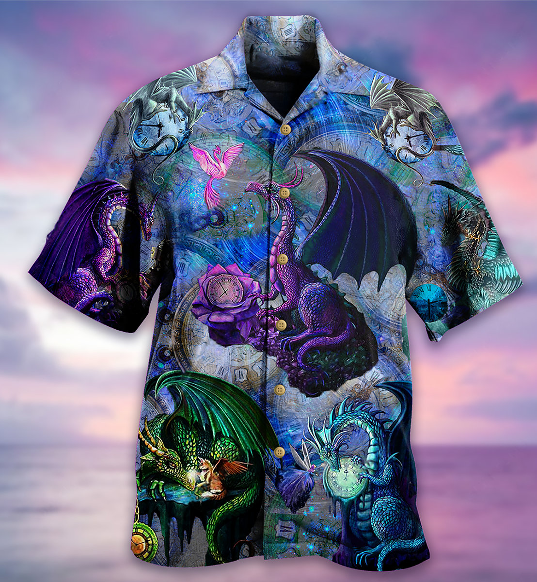 Dragon Timepiece Hawaiian Shirt For Warm Weather Adventures And Everyday Comfort