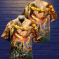 Dragon Epic Battle Defending Territory Hawaiian Shirt Design View For Resort Travel And Thoughtful Gifting